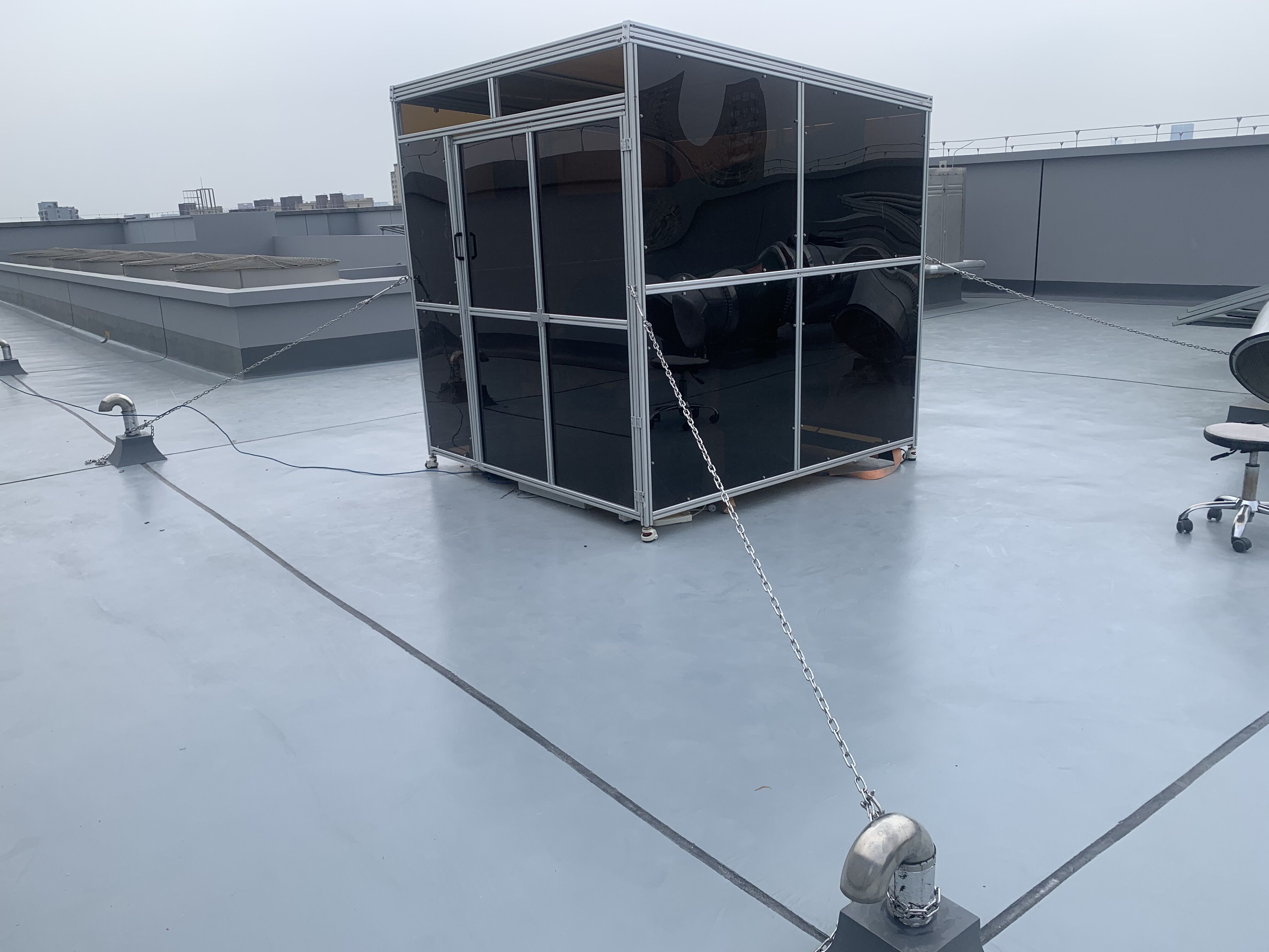 搭建完成的望远镜